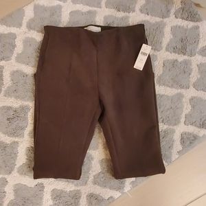 Faux suede leggings
